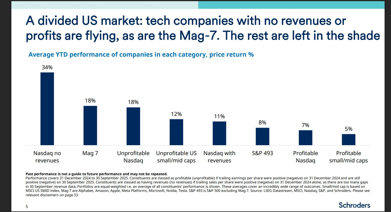Market concentration in Magnificent 7 and unprofitable companies